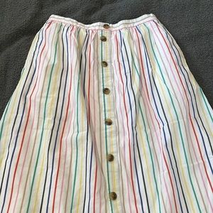 J.Crew rainbow striped skirt
